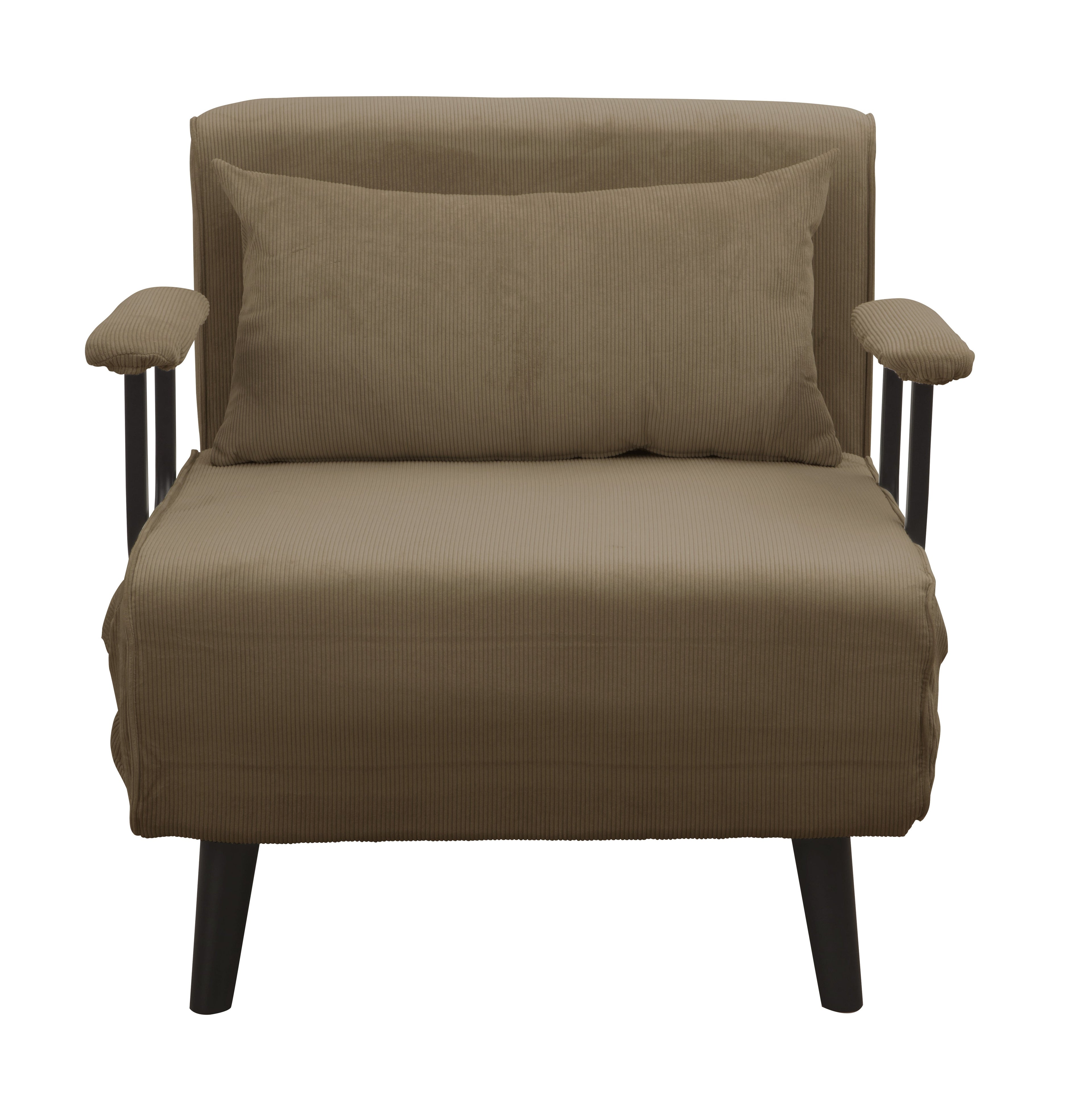 כורסה נפתחת למיטה מעוצבת דגם מילה - צבע חום