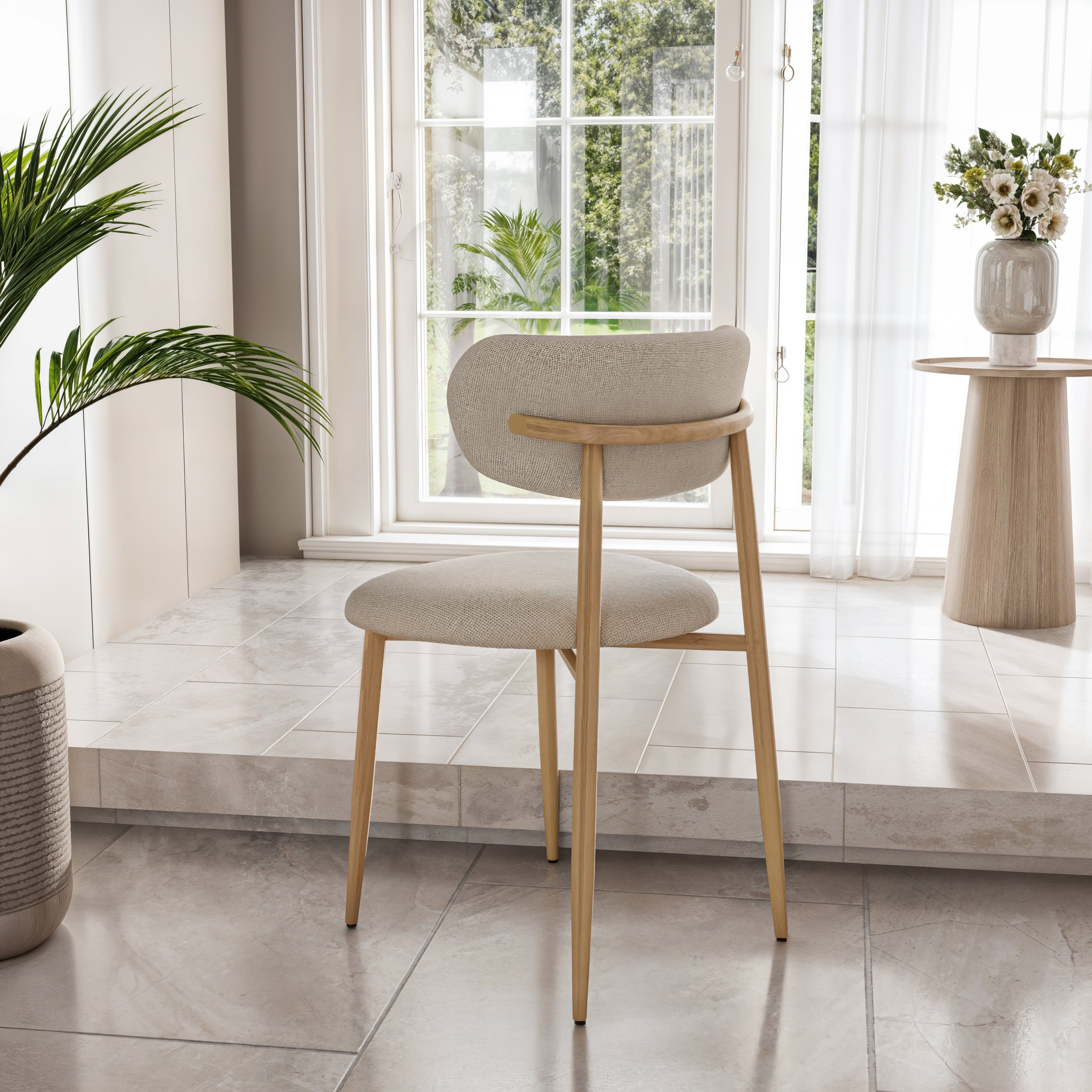 כסא לפינת אוכל דגם ורונה - צבע עץ בהיר