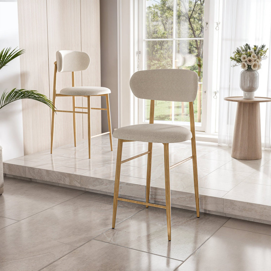 כסא בר מעוצב דגם ורונה - צבע עץ בהיר