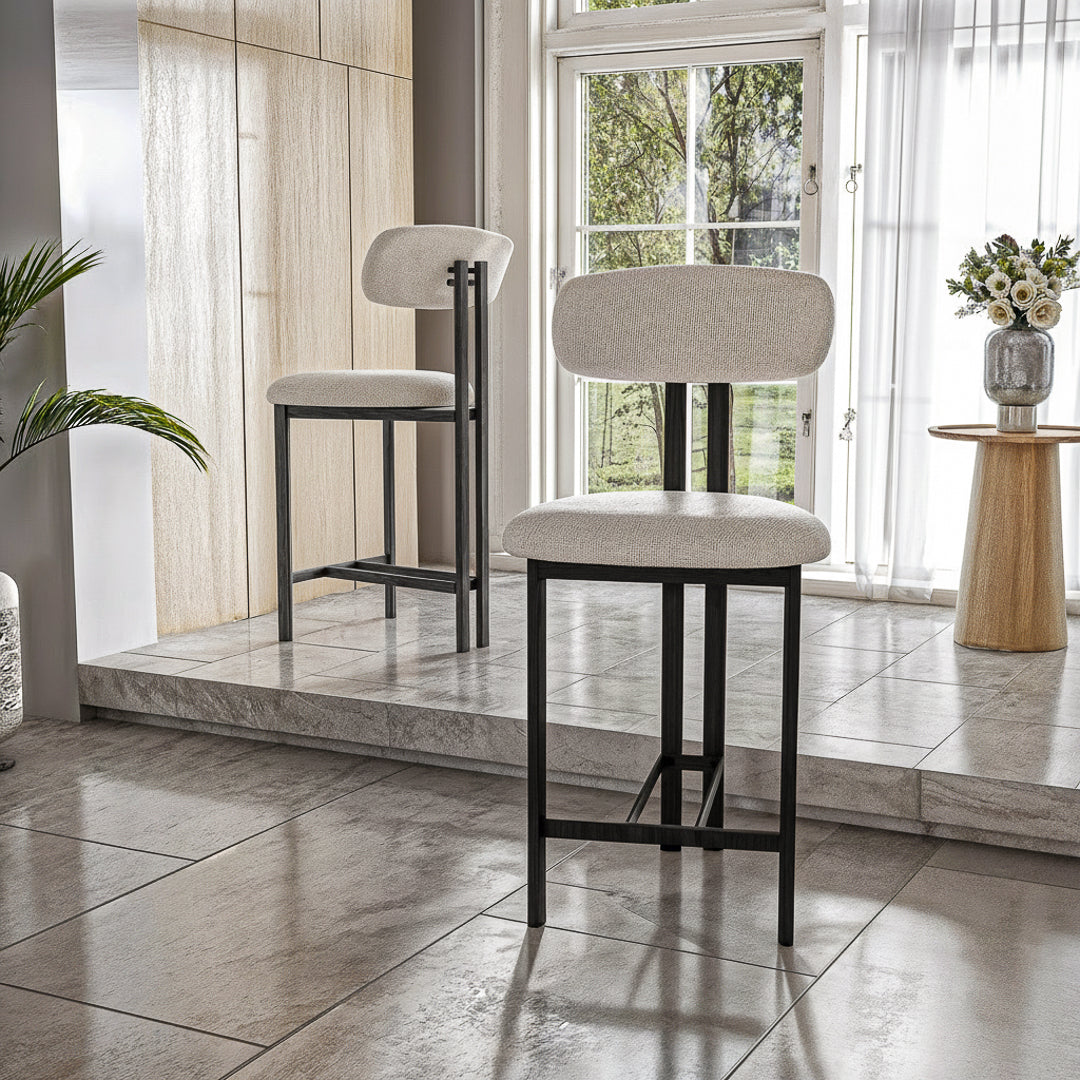 כסא בר דגם אמלפי - צבע שחור