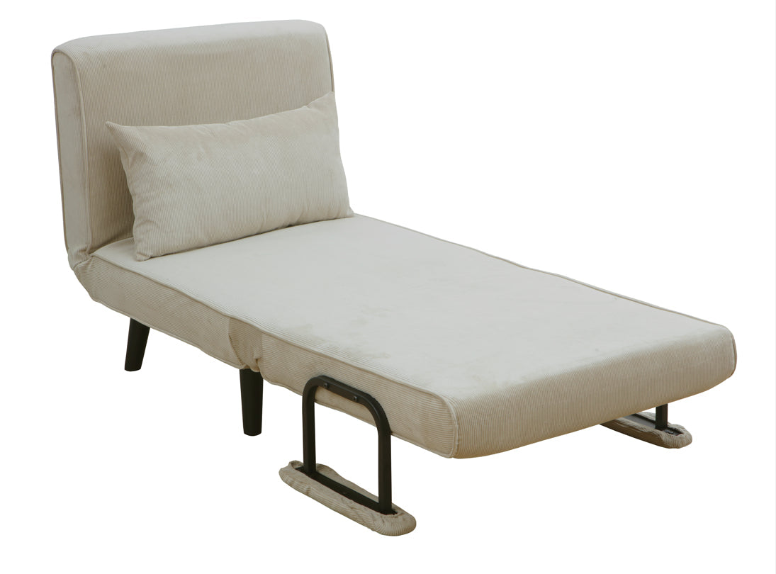 כורסה נפתחת למיטה מעוצבת דגם מילה - צבע אפור בהיר