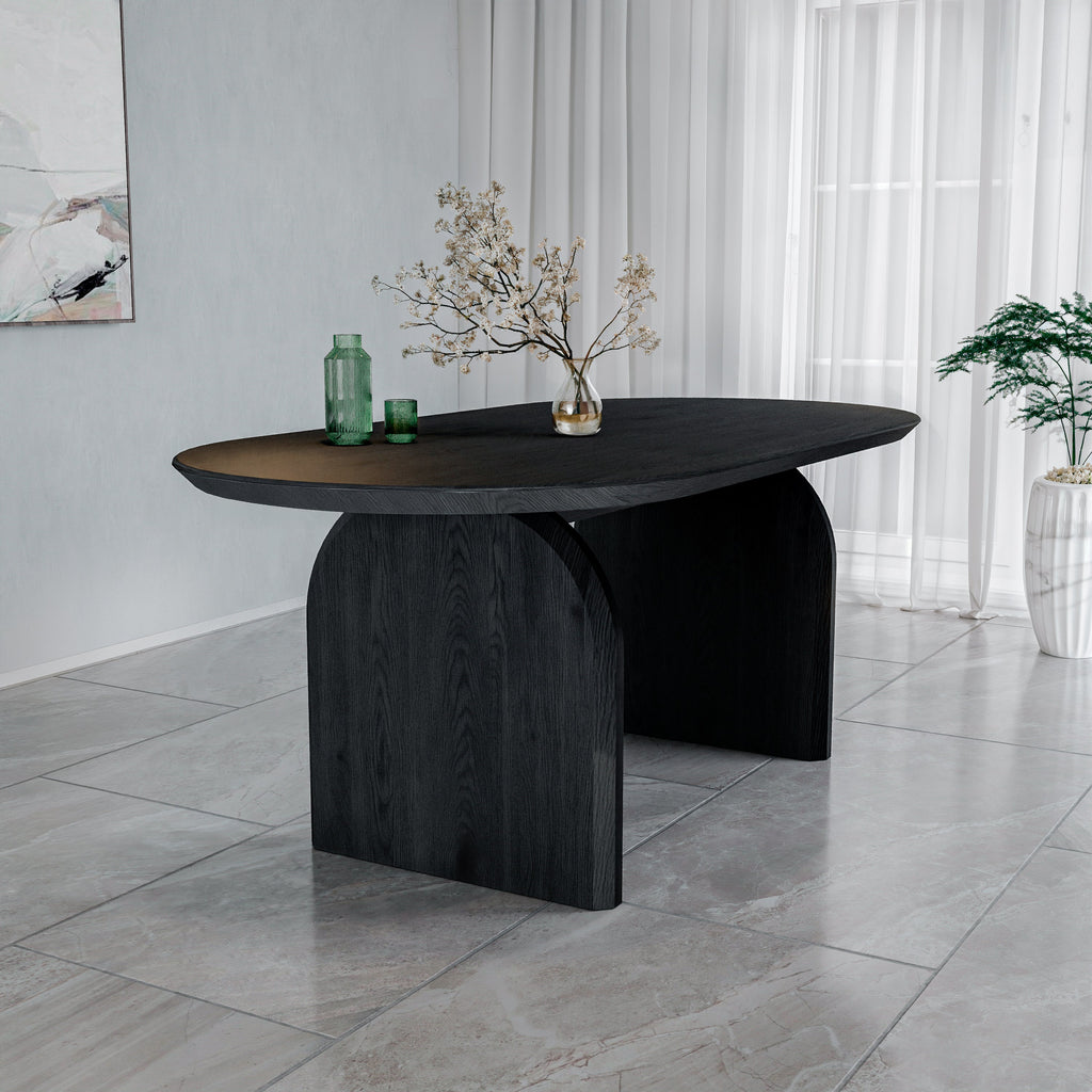 שולחן פינת אוכל מודרני דגם ליברה - צבע שחור