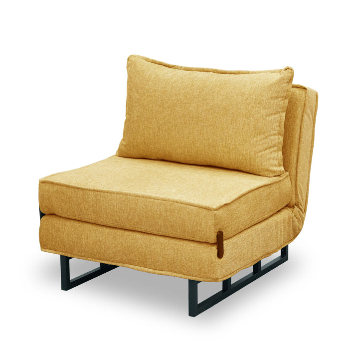 כורסה נפתחת למיטה מעוצבת דגם טולוז - צבע חרדל