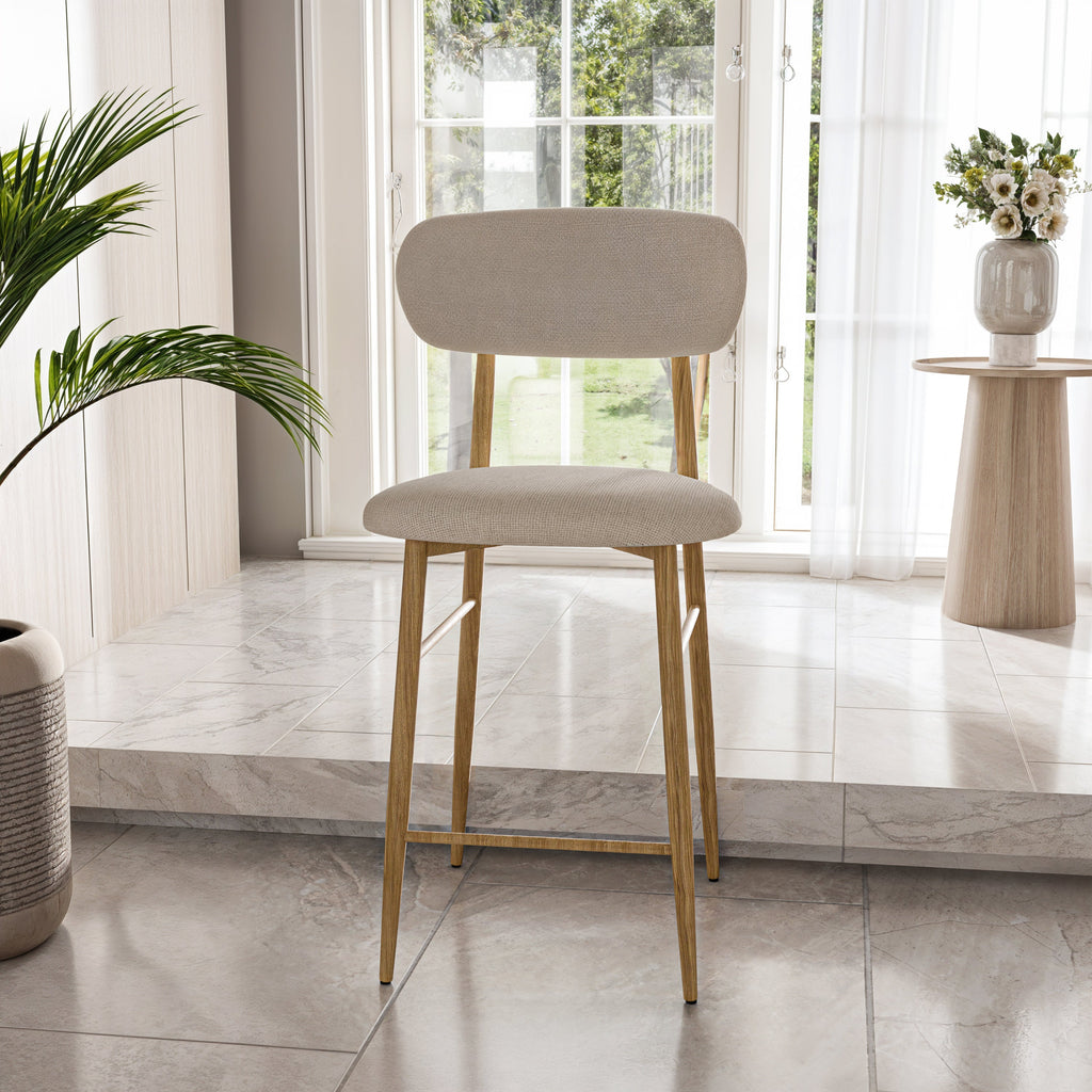 כסא בר מעוצב דגם ורונה - צבע עץ בהיר