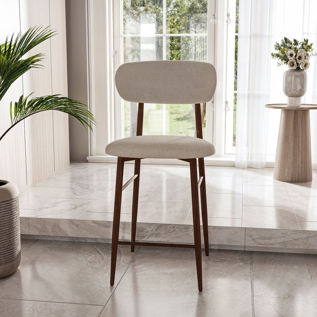 כסא בר מעוצב דגם ורונה - צבע אגוז