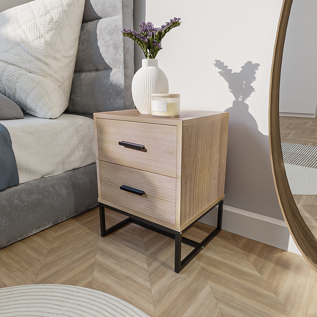 שידת לילה מודרנית לחדר שינה דגם טל עץ