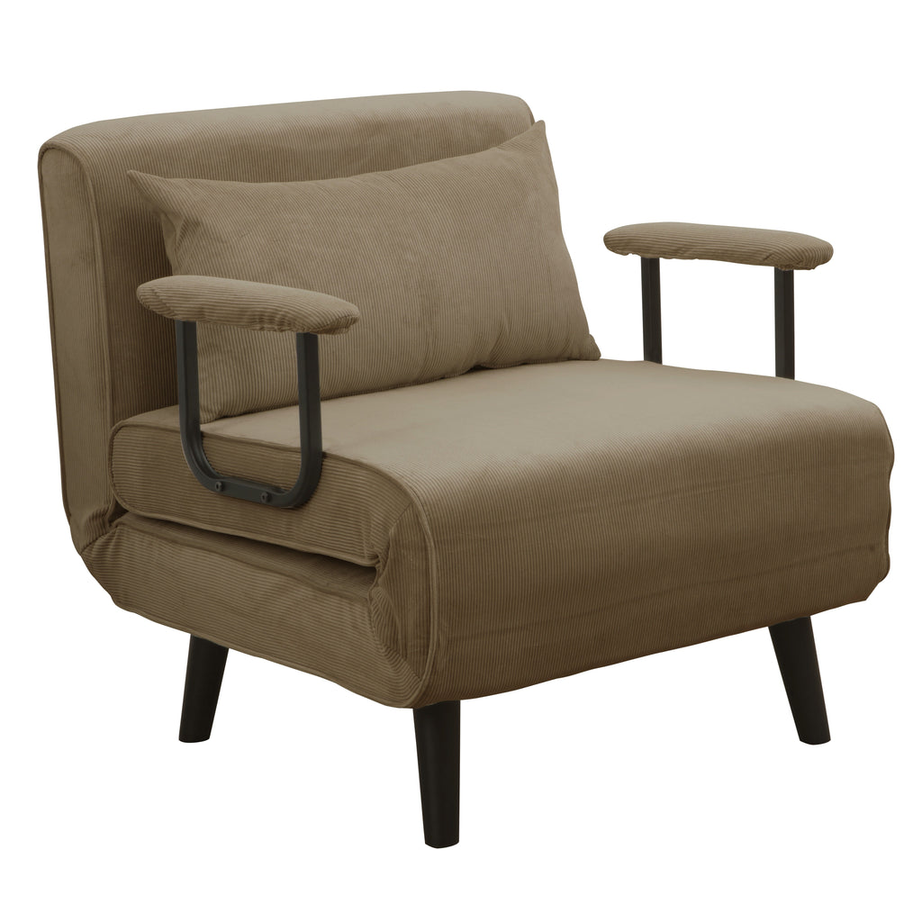 כורסה נפתחת למיטה מעוצבת דגם מילה - צבע חום