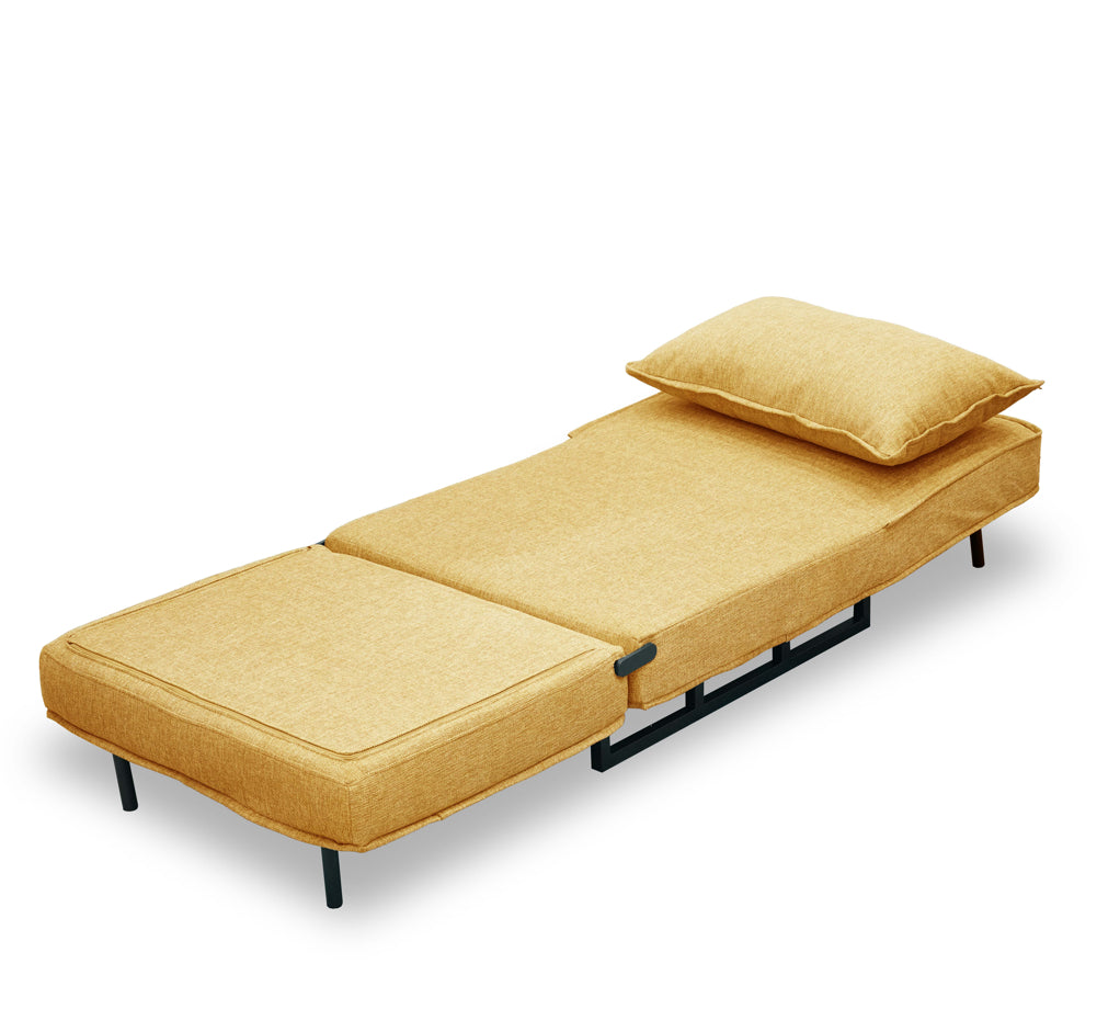 כורסה נפתחת למיטה מעוצבת דגם טולוז - צבע חרדל