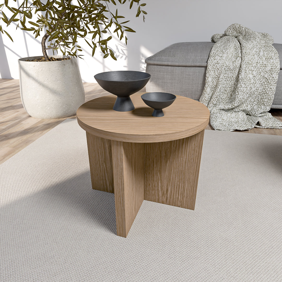 שולחן צד דגם אסטלה / לוקה - צבע עץ לוקה