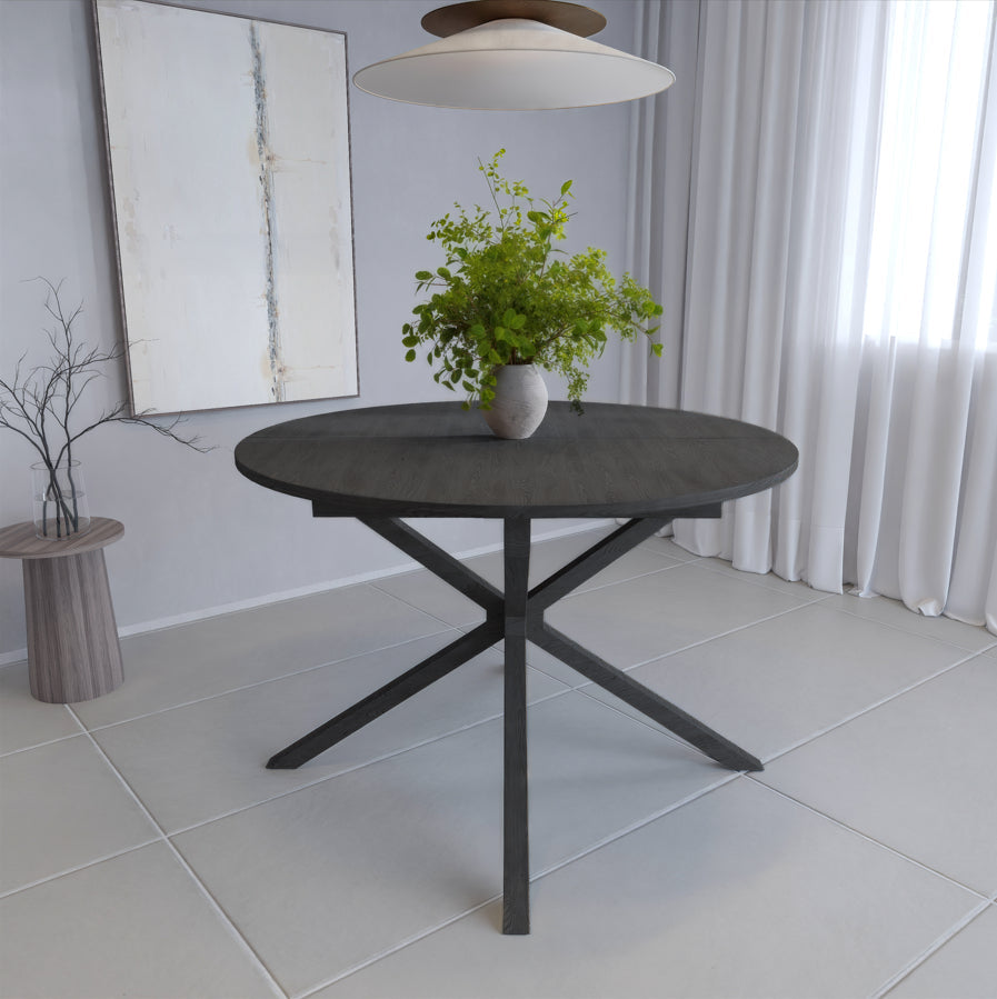 שולחן פינת אוכל נפתח דגם אטלנטה - צבע שחור