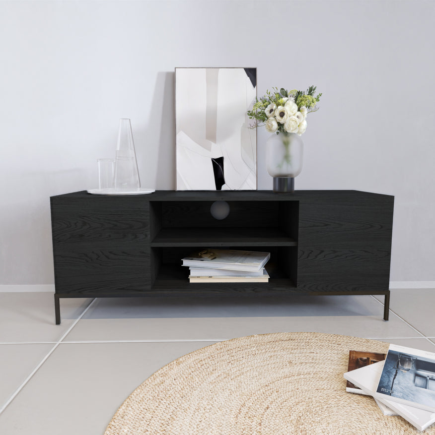 מזנון טלוויזיה דגם סול 120 סמ - צבע שחור