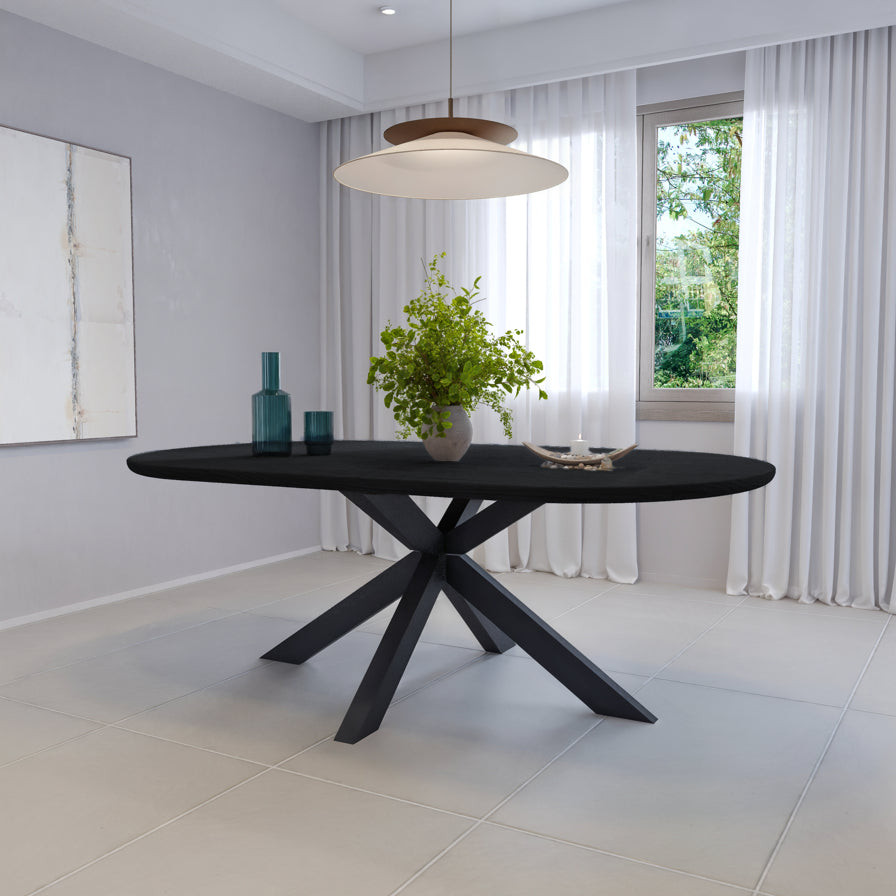 שולחן פינת אוכל מודרני דגם מרסיי - צבע שחור