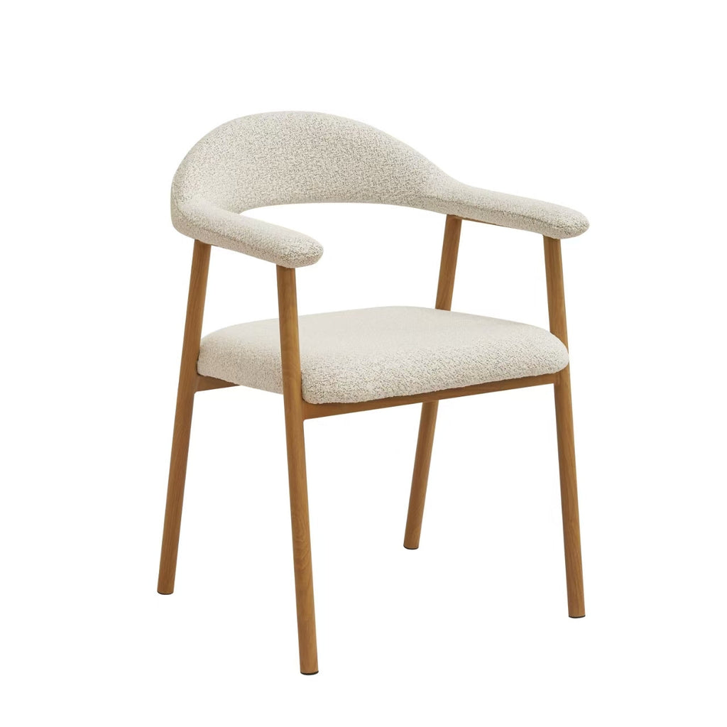 כסא לפינת אוכל דגם לוסי עץ בהיר \ לבן