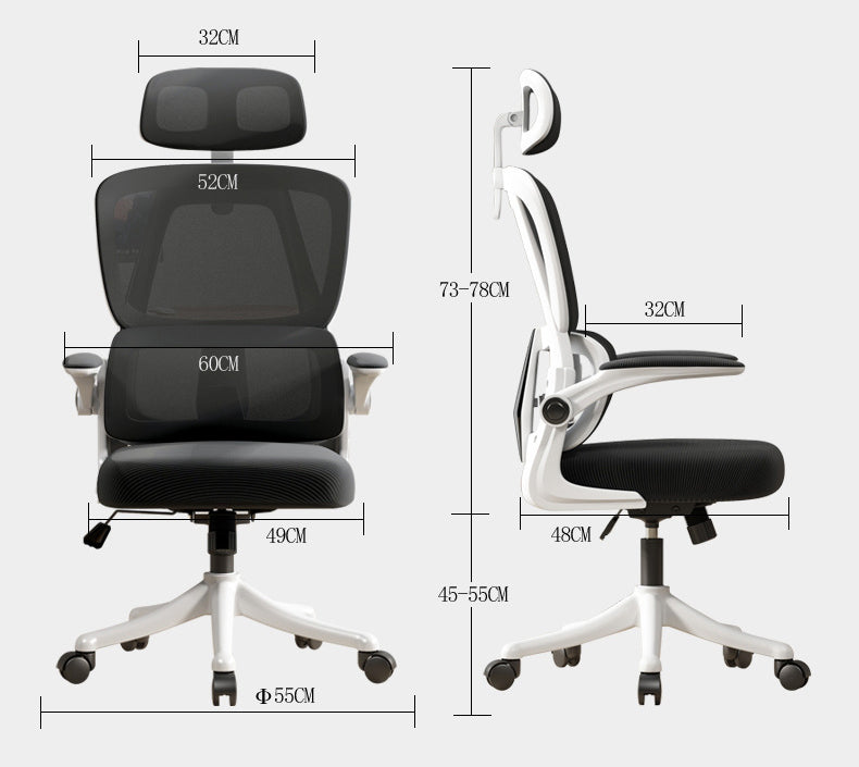 כסא מנהלים פרימיום עם כרית תמיכה ומשענת ראש בצבע שחור - דגם אלפא