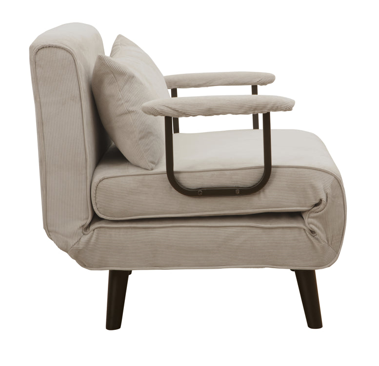 כורסה נפתחת למיטה מעוצבת דגם מילה - צבע אפור בהיר