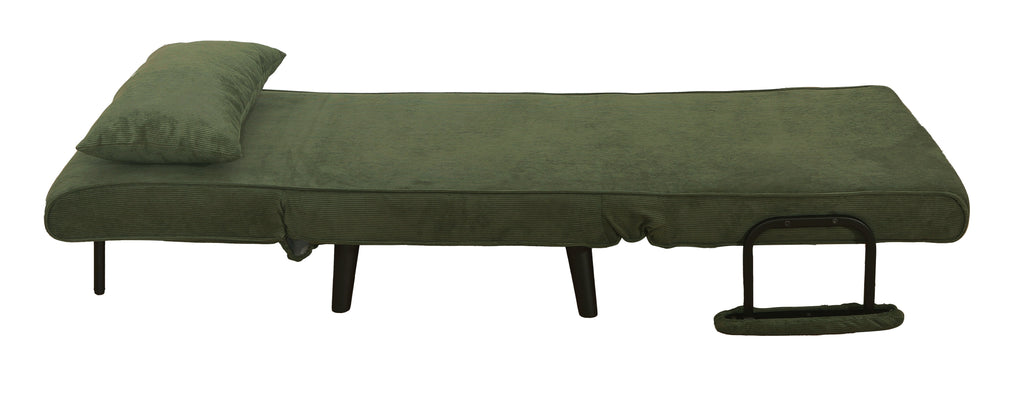 כורסה נפתחת למיטה מעוצבת דגם מילה - צבע ירוק