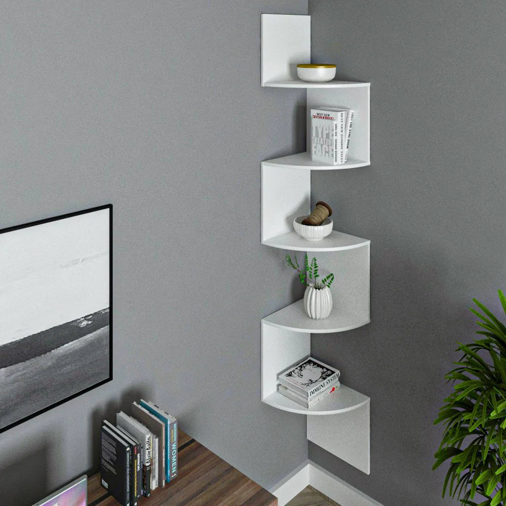 מדף תלייה אנכי 5 שלבים לבן