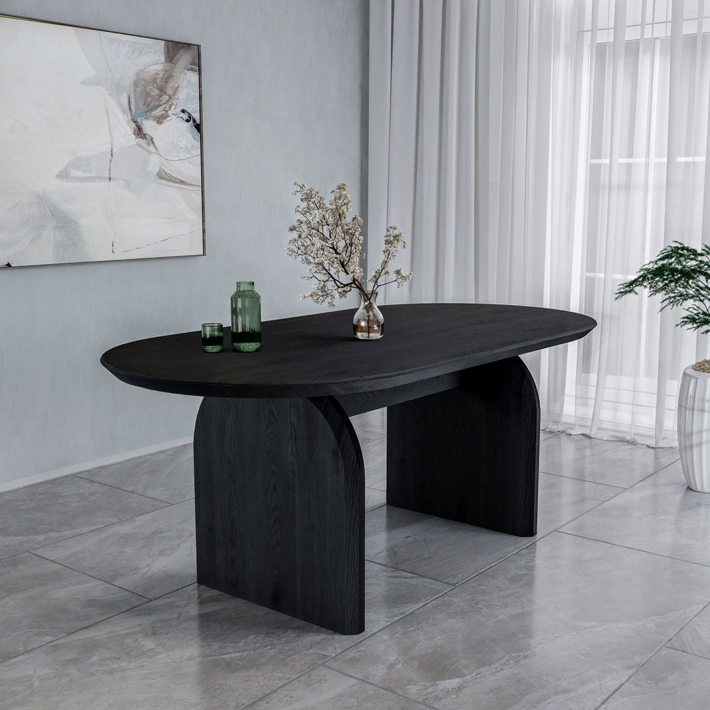 שולחן פינת אוכל מודרני דגם ליברה - צבע שחור