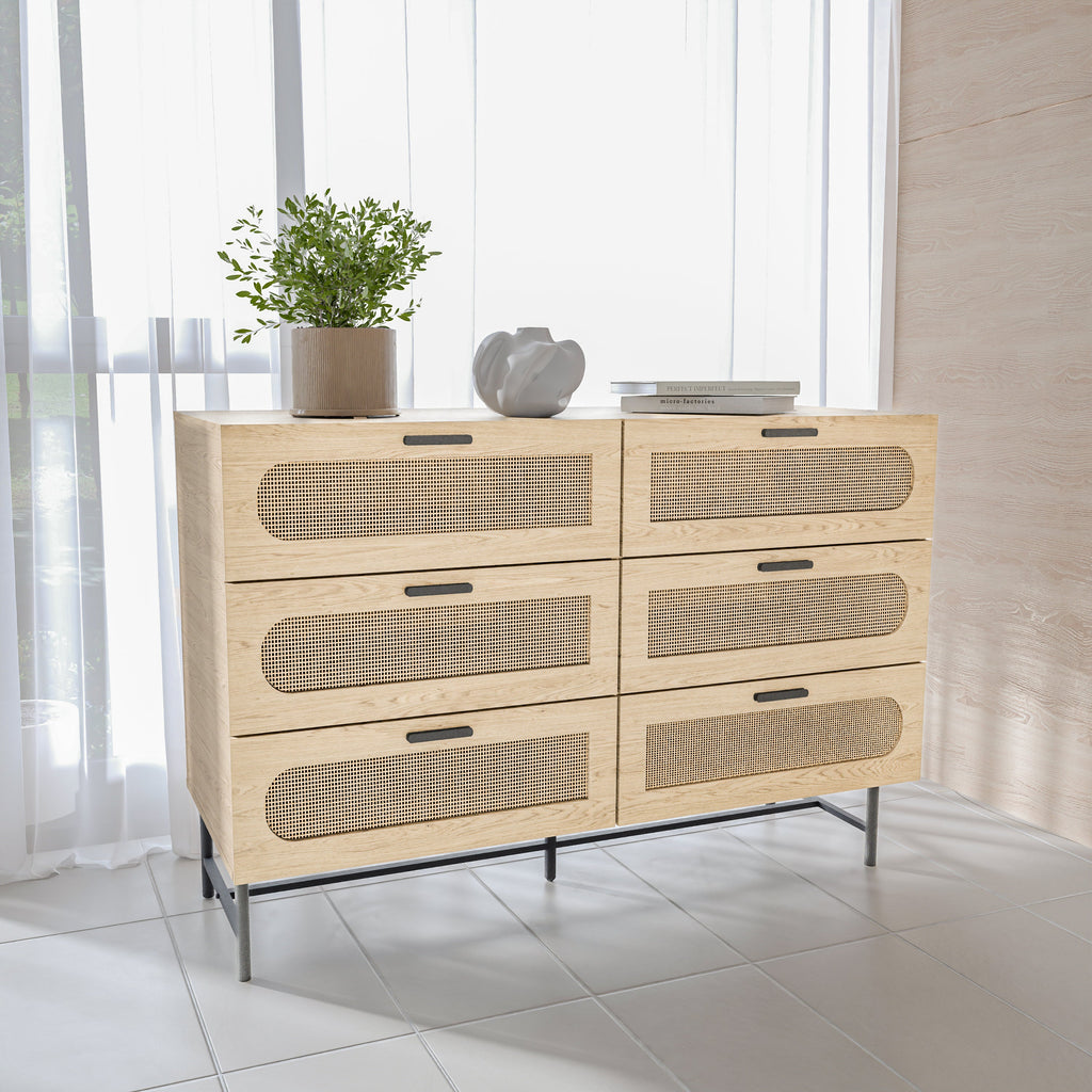 קומודה \ שידת אחסון 6 מגירות דגם מיקה