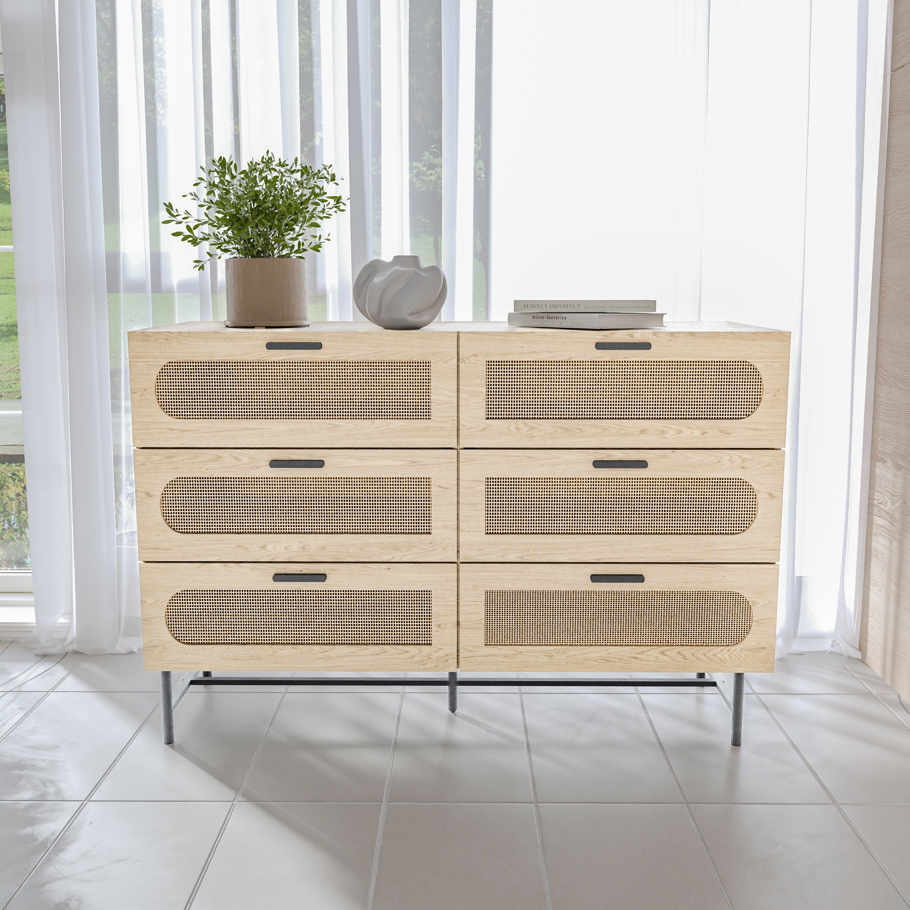 קומודה \ שידת אחסון 6 מגירות דגם מיקה