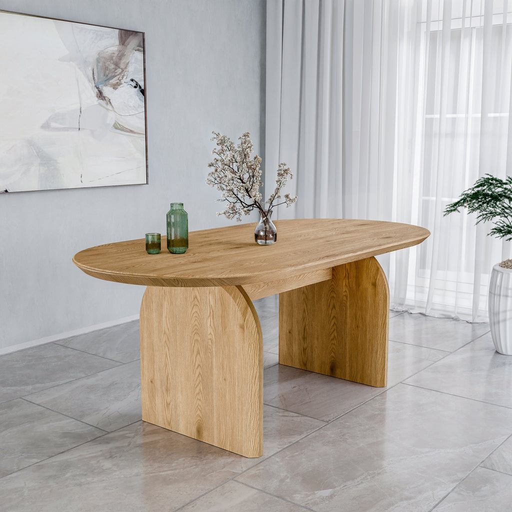 שולחן פינת אוכל מודרני דגם ליברה - צבע אלון