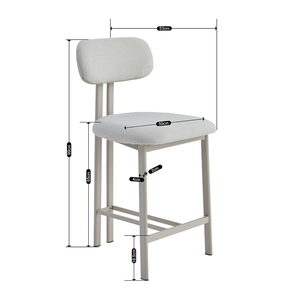 כסא בר דגם אמלפי - צבע קשמיר