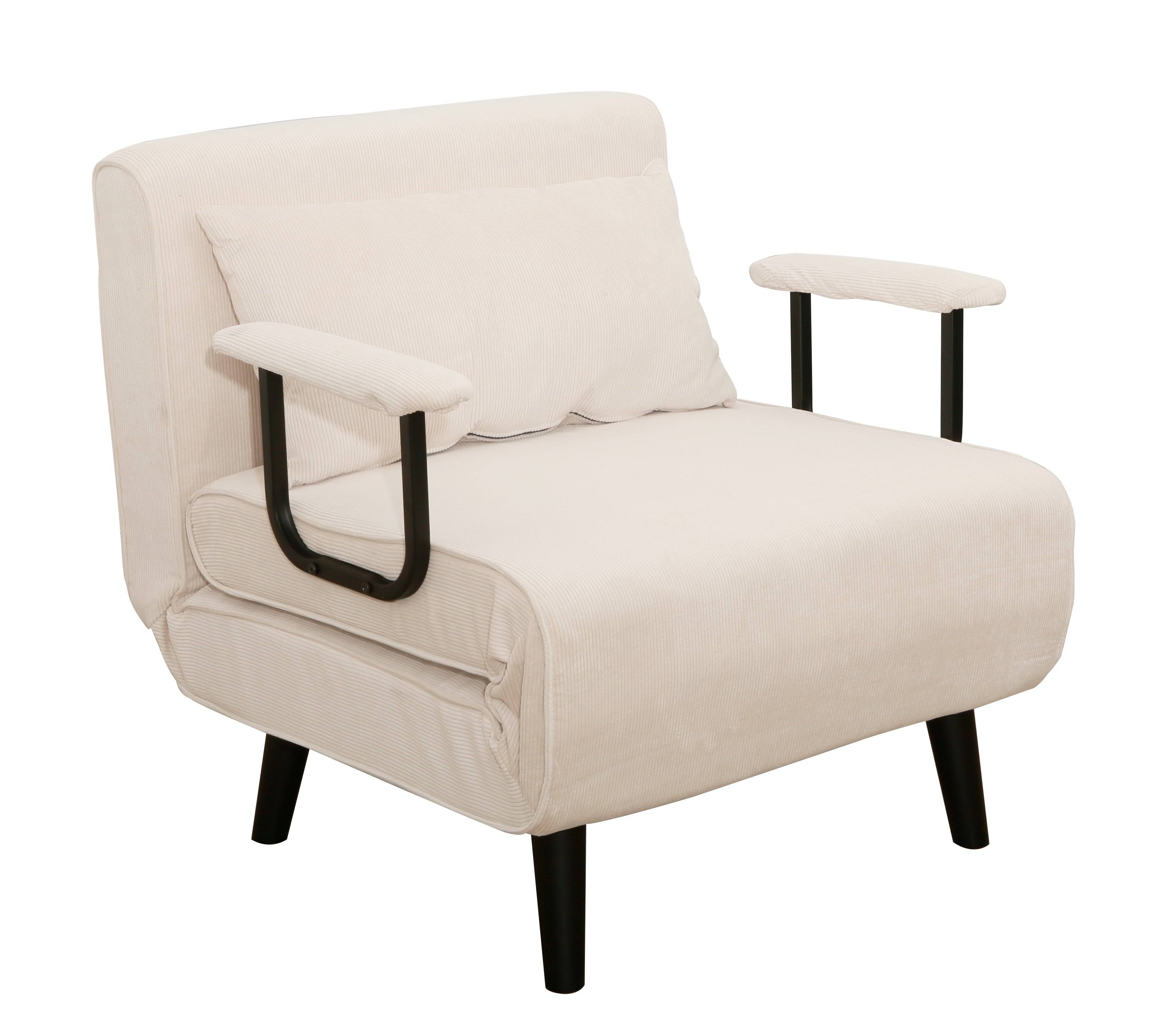 כורסה נפתחת למיטה מעוצבת דגם מילה - צבע בז'