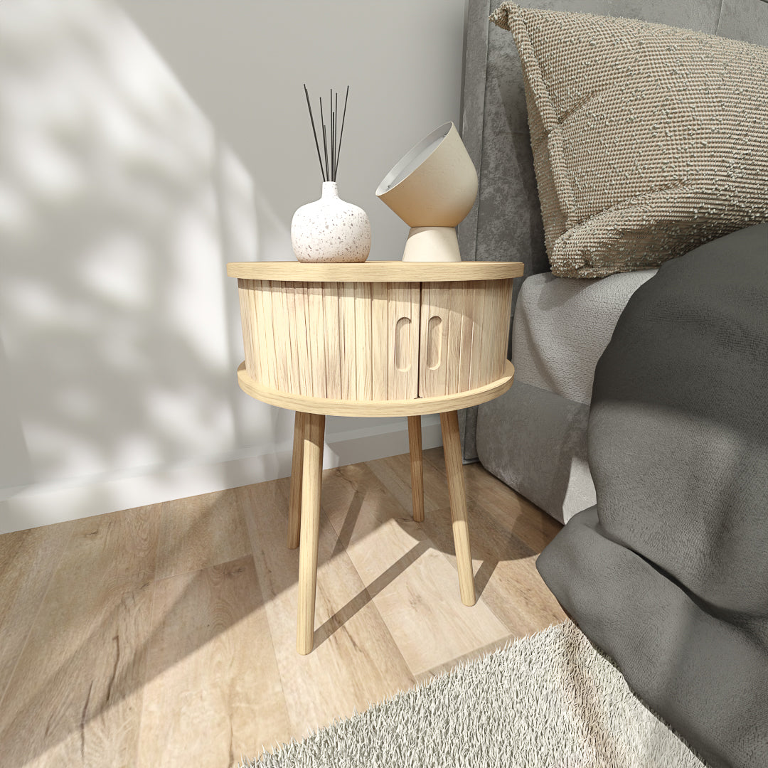 שידת לילה מודרנית לחדר שינה דגם רפאל עץ