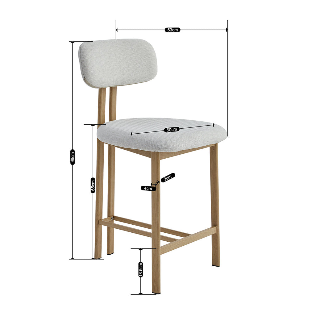 כסא בר דגם אמלפי - צבע עץ בהיר