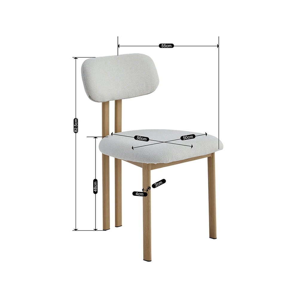 כסא לפינת אוכל דגם אמלפי - צבע עץ בהיר