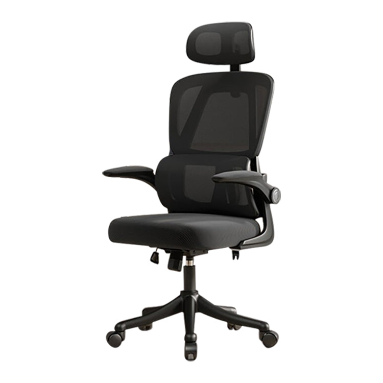 כסא מנהלים פרימיום עם כרית תמיכה ומשענת ראש בצבע שחור - דגם אלפא