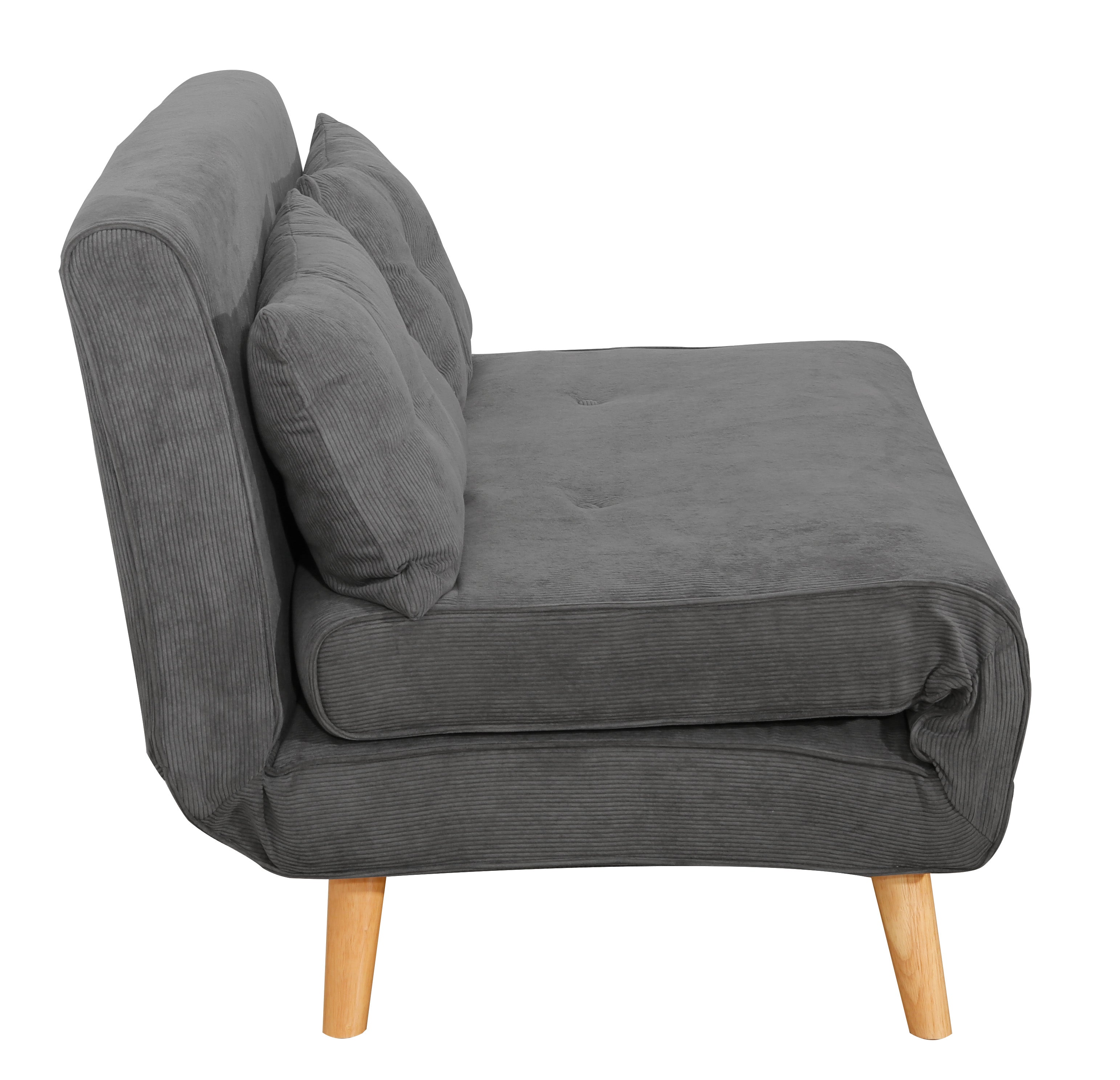 ספה נפתחת מעוצבת דגם אמור - צבע אפור כהה