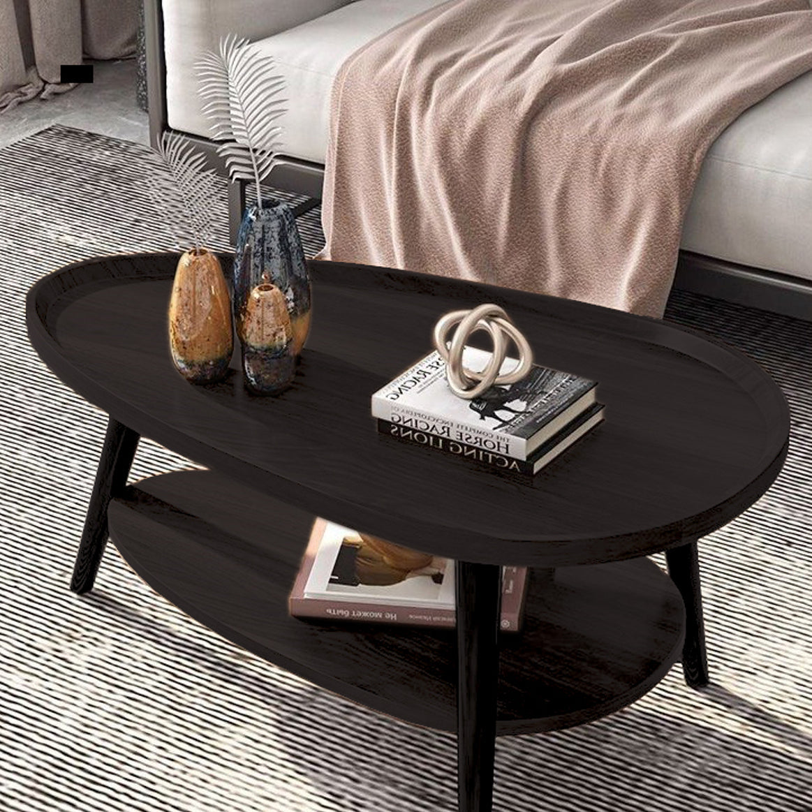 שולחן לסלון דגם פורטו - צבע שחור