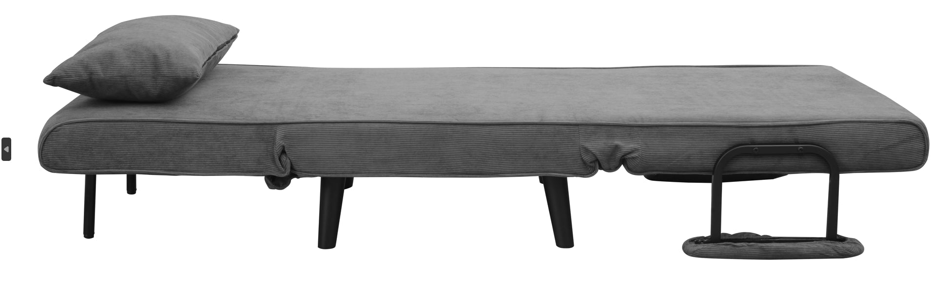 כורסה נפתחת למיטה מעוצבת דגם מילה - צבע אפור כהה