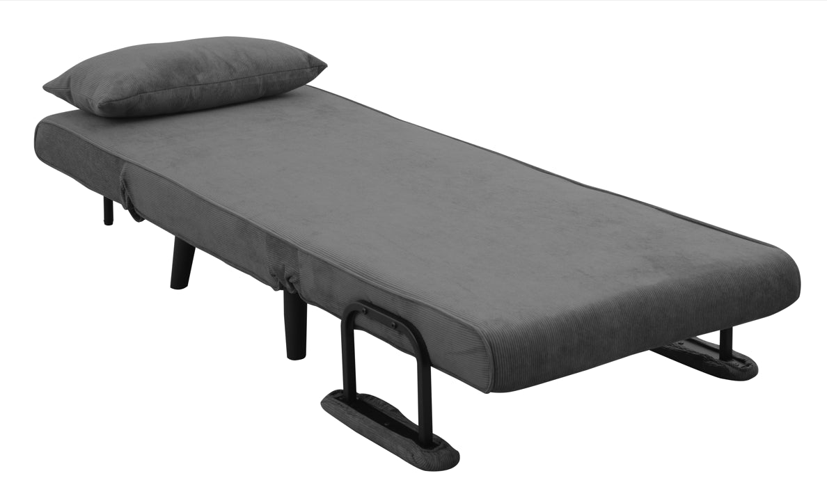 כורסה נפתחת למיטה מעוצבת דגם מילה - צבע אפור כהה