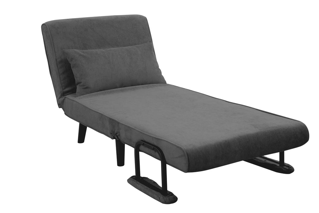 כורסה נפתחת למיטה מעוצבת דגם מילה - צבע אפור כהה