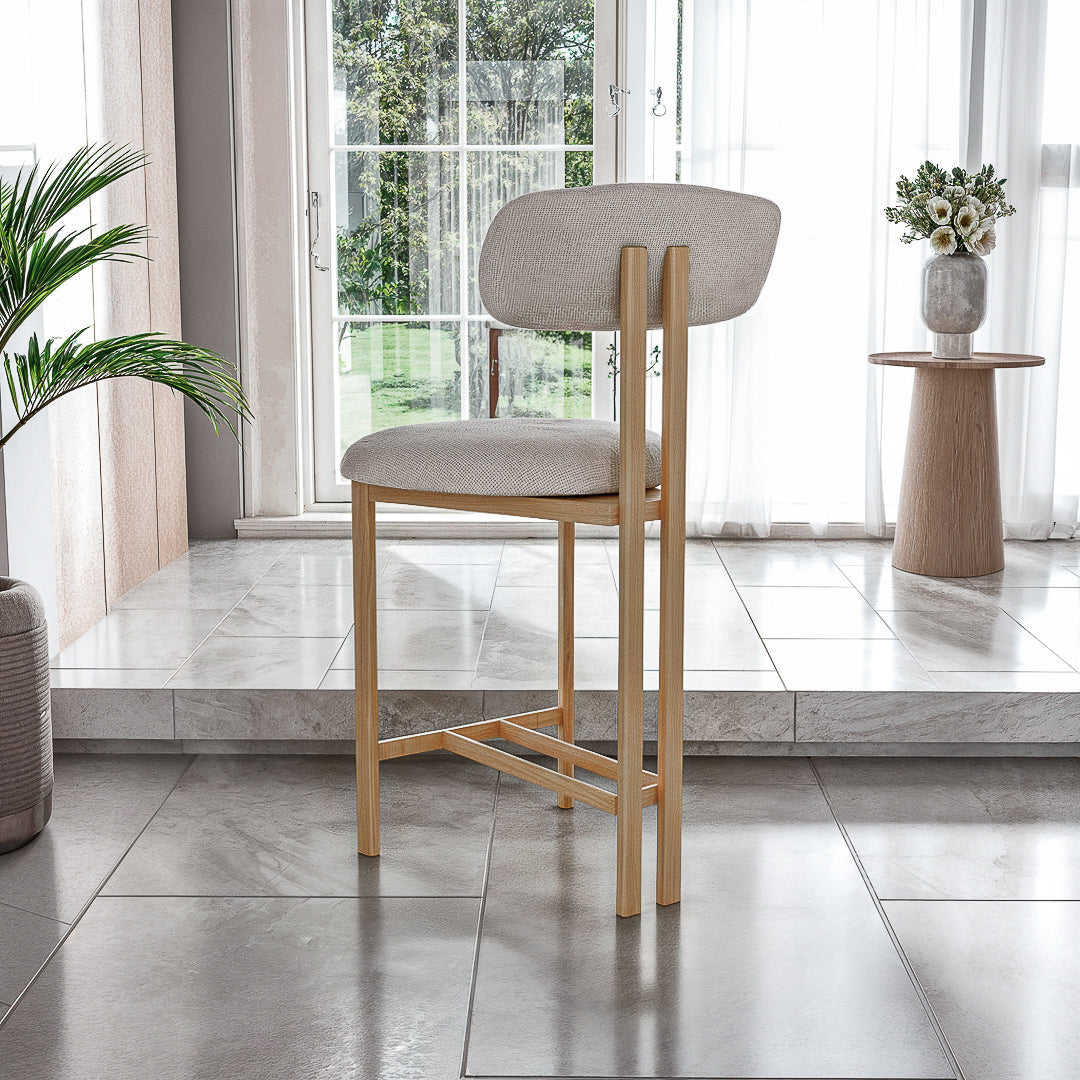 כסא בר דגם אמלפי - צבע עץ בהיר