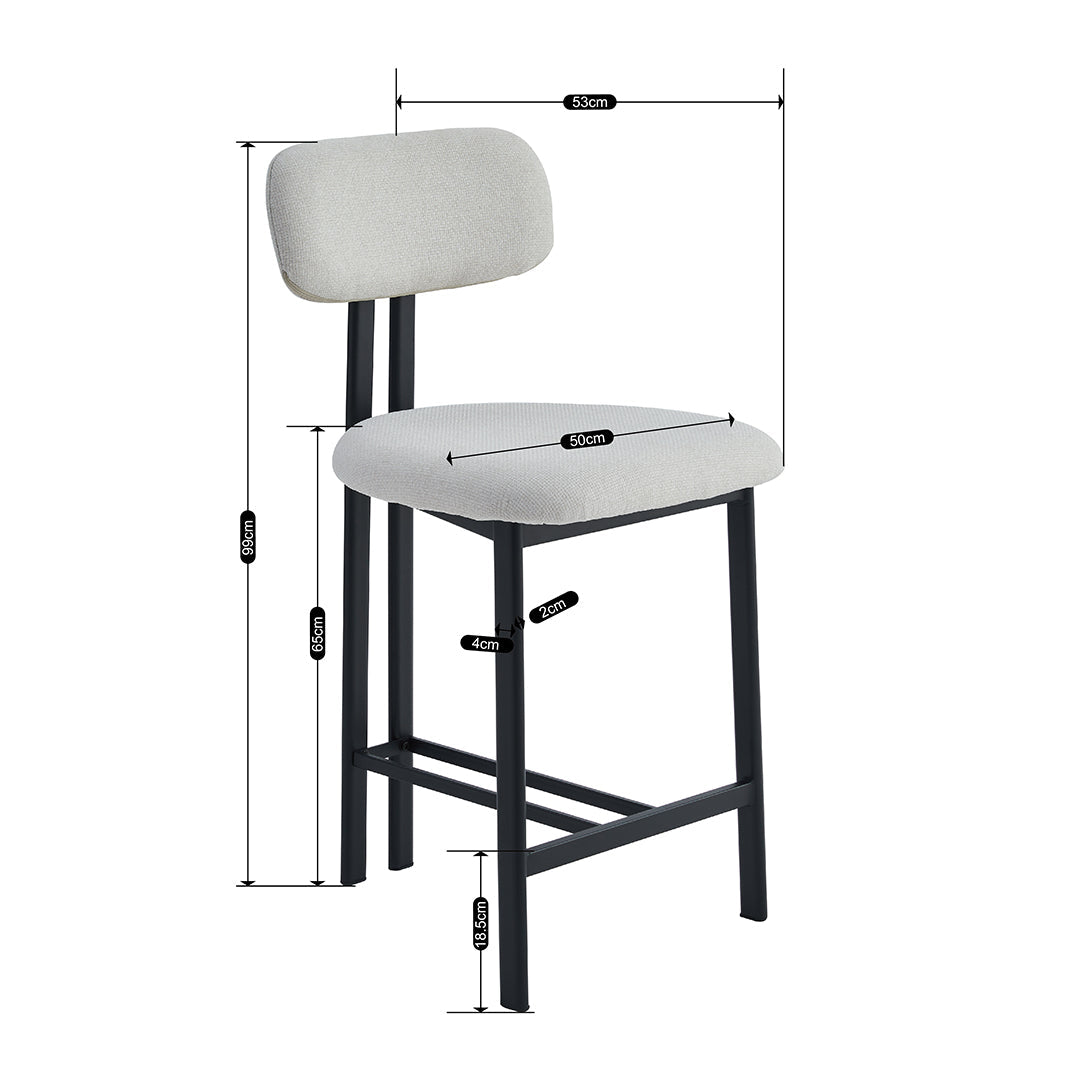 כסא בר דגם אמלפי - צבע שחור